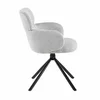 Scaun Harp, 61x57x84 h cm, Stofa, Gri Deschis picture - 3