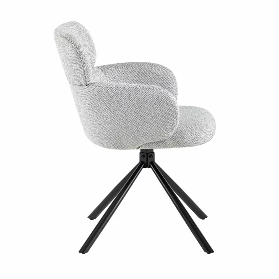 Scaun Harp, 61x57x84 h cm, Stofa, Gri Deschis picture - 3