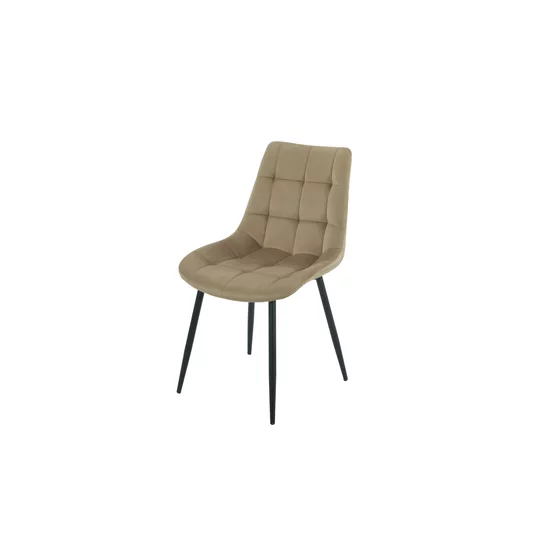 Scaun Helda, 50x58x83.5 h cm, Catifea, Beige picture - 1