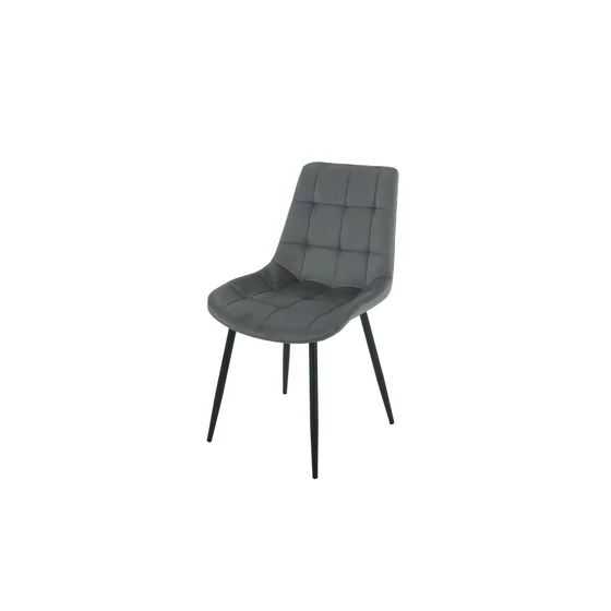 Scaun Helda, 50x58x83.5 h cm, Catifea, Gri picture - 1