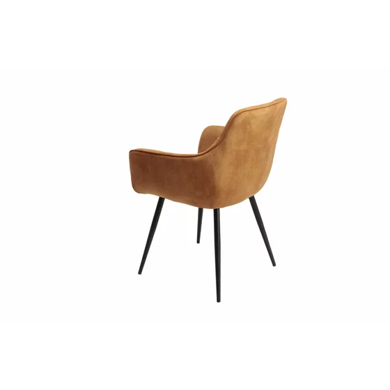Scaun Houston, 57x59x84 cm, Metal/Catifea, Cognac picture - 4