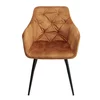 Scaun Houston, 57x59x84 cm, Metal/Catifea, Cognac picture - 2
