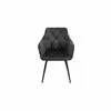 Scaun Houston, 57x59x84 cm, Metal/Catifea, Gri Inchis picture - 2