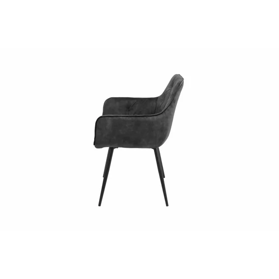 Scaun Houston, 57x59x84 cm, Metal/Catifea, Gri Inchis picture - 3