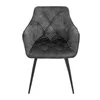 Scaun Houston, 57x59x84 cm, Metal/Catifea, Gri Inchis picture - 2