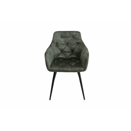 Scaun Houston, 57x59x84 cm, Metal/Catifea, Verde picture - 2