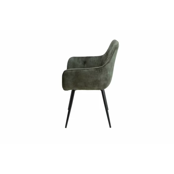 Scaun Houston, 57x59x84 cm, Metal/Catifea, Verde picture - 3