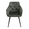 Scaun Houston, 57x59x84 cm, Metal/Catifea, Verde picture - 2
