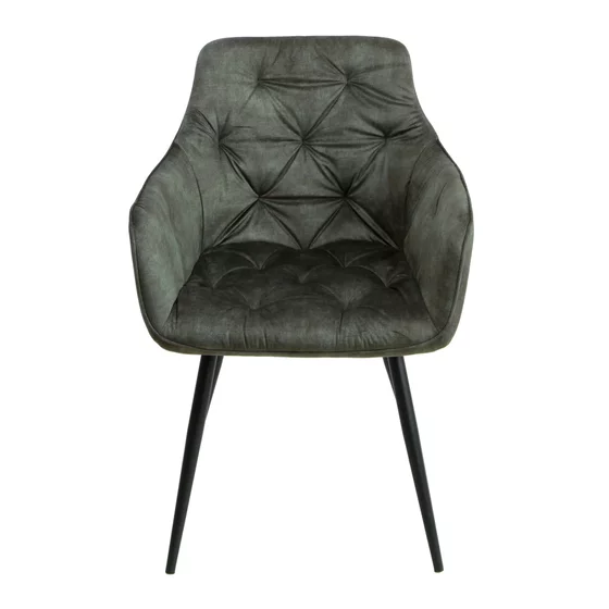 Scaun Houston, 57x59x84 cm, Metal/Catifea, Verde picture - 2