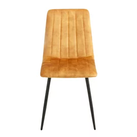 Scaun Isella, 45x55x89 cm, Metal/Catifea, Cognac