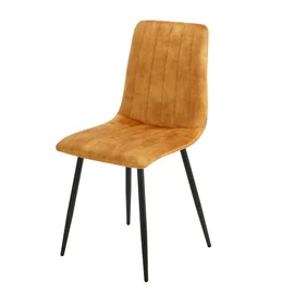 Scaun Isella, 45x55x89 cm, Metal/Catifea, Cognac