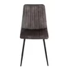 Scaun Isella, 45x55x89 cm, Metal/Catifea, Gri Inchis picture - 2