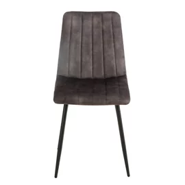 Scaun Isella, 45x55x89 cm, Metal/Catifea, Gri Inchis