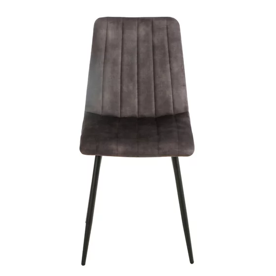 Scaun Isella, 45x55x89 cm, Metal/Catifea, Gri Inchis picture - 2