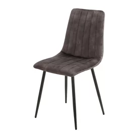 Scaun Isella, 45x55x89 cm, Metal/Catifea, Gri Inchis