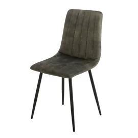 Scaun Isella, 45x55x89 cm, Metal/Catifea, Verde Olive