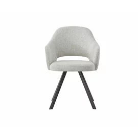 Scaun Kanpur, 57.5x60.5x83 h cm, Stofa, Gri Deschis