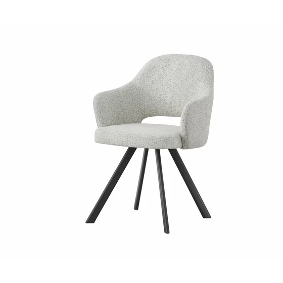 Scaun Kanpur, 57.5x60.5x83 h cm, Stofa, Gri Deschis picture - 1