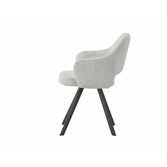 Scaun Kanpur, 57.5x60.5x83 h cm, Stofa, Gri Deschis picture - 3