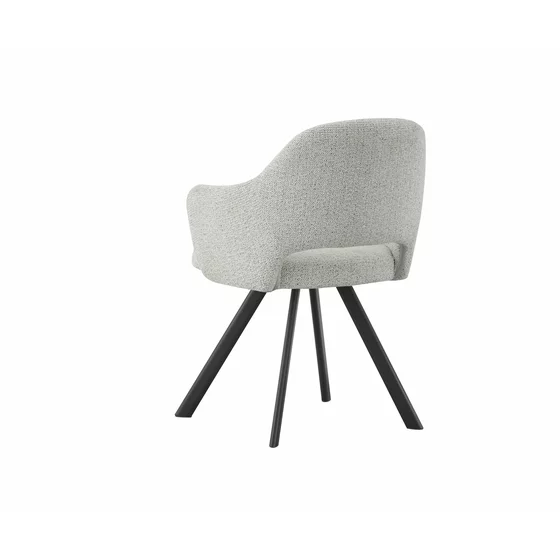 Scaun Kanpur, 57.5x60.5x83 h cm, Stofa, Gri Deschis picture - 4