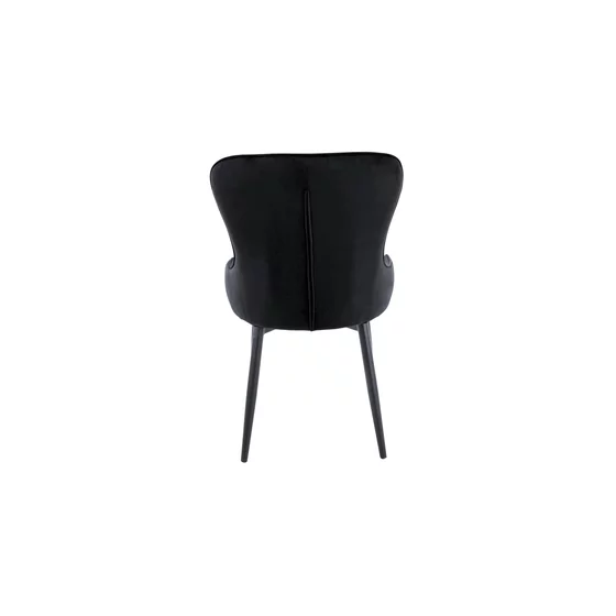Scaun Latina, 52x55x91 cm, Catifea, Negru picture - 2