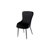 Scaun Latina, 52x55x91 cm, Catifea, Negru picture - 1
