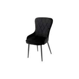 Scaun Latina, 52x55x91 cm, Catifea, Negru