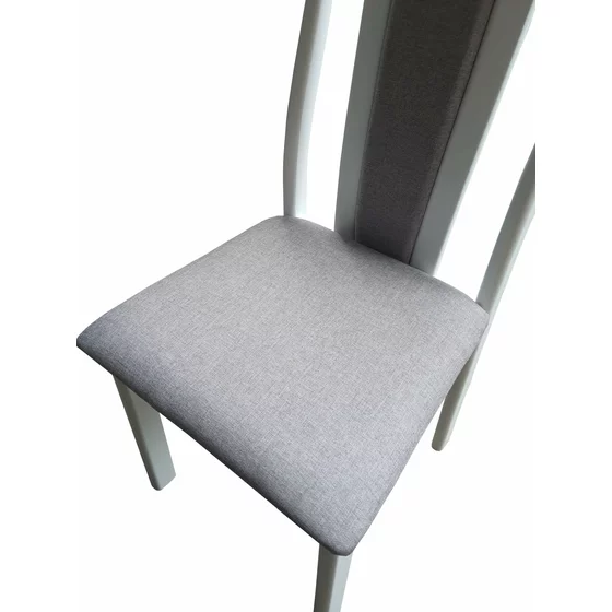 Scaun Lopez, 43x50x101 cm, Lemn - Alb/Stofa Gri picture - 2