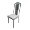 Scaun Lopez, 43x50x101 cm, Lemn - Alb/Stofa Gri picture - 1