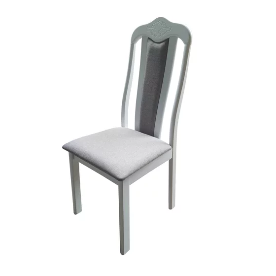 Scaun Lopez, 43x50x101 cm, Lemn - Alb/Stofa Gri picture - 1