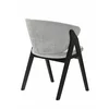 Scaun Louis, 56x62x82.5 cm, Lemn/Stofa - Negru/Gri Deschis picture - 2