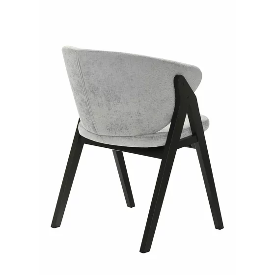 Scaun Louis, 56x62x82.5 cm, Lemn/Stofa - Negru/Gri Deschis picture - 2