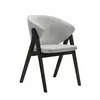 Scaun Louis, 56x62x82.5 cm, Lemn/Stofa - Negru/Gri Deschis picture - 1