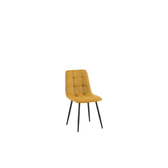 Scaun Mady, 44.5x52.5x88 cm, Stofa, Galben picture - 3