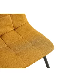 Scaun Mady, 44.5x52.5x88 cm, Stofa, Galben