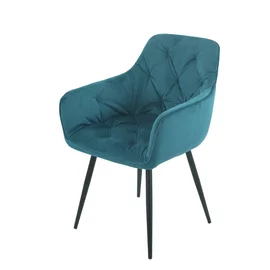 Scaun Marek, 57x60x83 cm, Catifea, Turcoaz