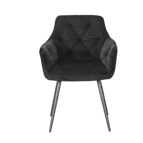Scaun Marek, 57x60x83 cm, Velvet Negru picture - 2