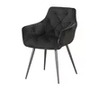 Scaun Marek, 57x60x83 cm, Velvet Negru picture - 1