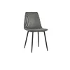 Scaun Maria 44.5x53x88 cm, Catifea Raiata, Gri Inchis picture - 7