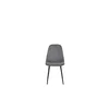 Scaun Maria 44.5x53x88 cm, Catifea Raiata, Gri Inchis picture - 3