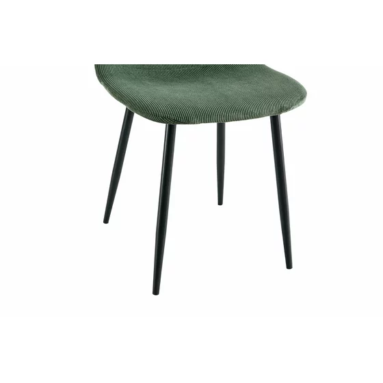 Scaun Maria 44.5x53x88 cm, Catifea Raiata, Verde picture - 5