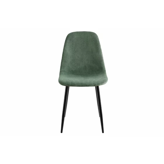 Scaun Maria 44.5x53x88 cm, Catifea Raiata, Verde picture - 2