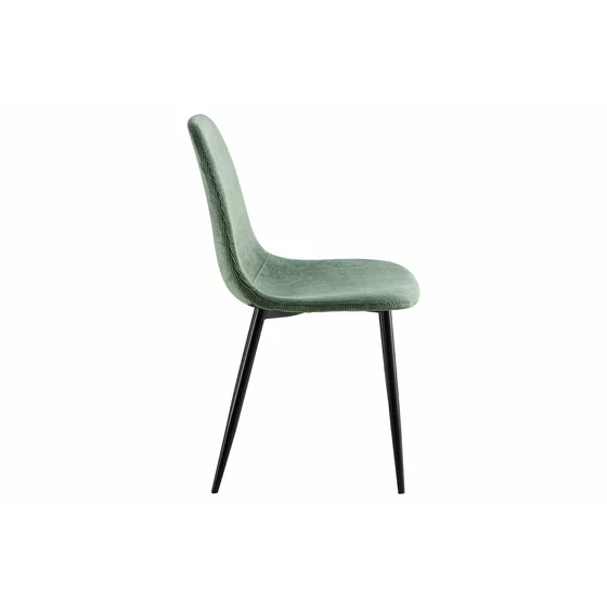 Scaun Maria 44.5x53x88 cm, Catifea Raiata, Verde picture - 3