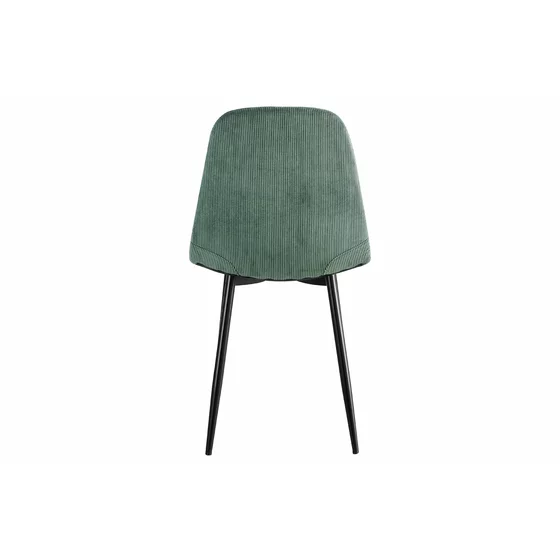 Scaun Maria 44.5x53x88 cm, Catifea Raiata, Verde picture - 4