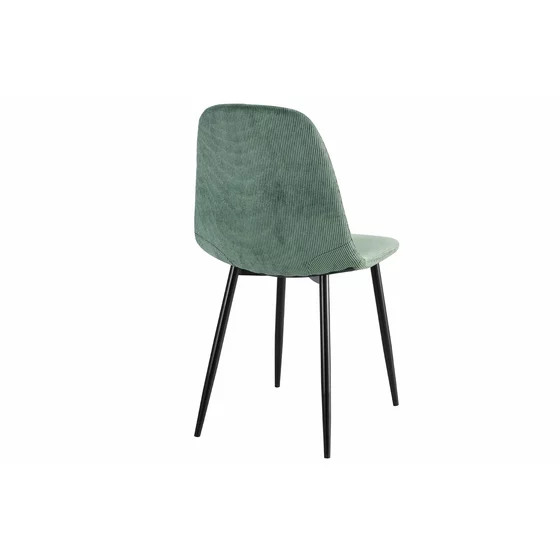 Scaun Maria 44.5x53x88 cm, Catifea Raiata, Verde picture - 6