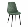 Scaun Maria 44.5x53x88 cm, Catifea Raiata, Verde picture - 1