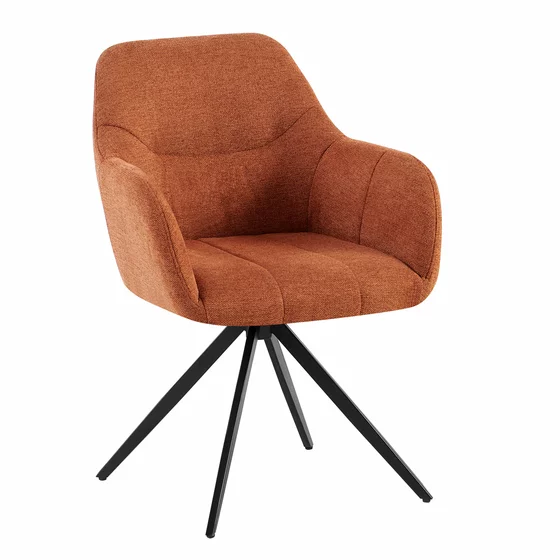 Scaun Mesola, 59x63.5x86 cm, Metal/Stofa, Caramiziu picture - 1