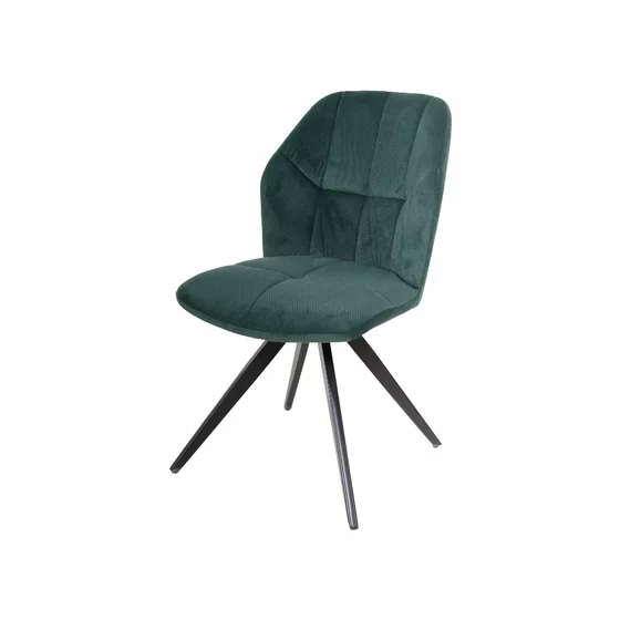 Scaun Milo, 47.5x63x89.5 cm, Stofa, Verde picture - 1