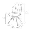 Scaun Milo, 47.5x63x89.5 cm, Stofa, Verde picture - 6