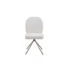 Scaun Noris, 47.5x62x90.5 h cm, Stofa, Alb picture - 2